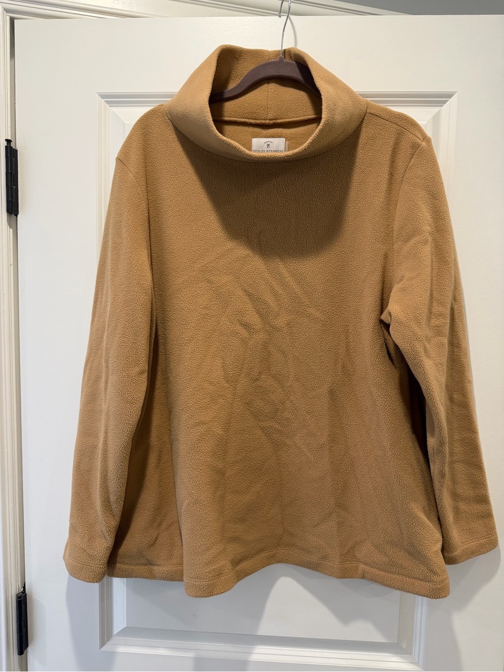 Dudley Stephens Camel Cobble Hill Fleece Turtleneck